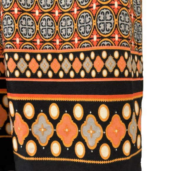 Perceptions Dress, Sleeveless bold geometric pattern, w/ Darts & Pleats, size MD - Picture 5 of 5